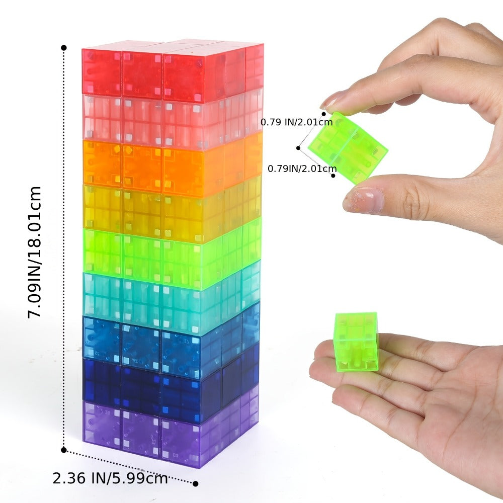 3D Magnetic Cube Building Set, 54 Pieces for Ages 3+