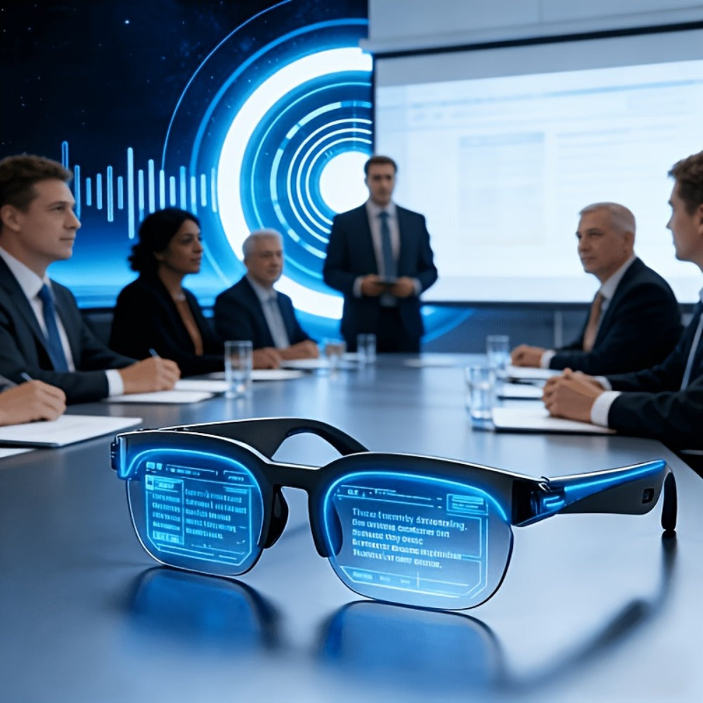 Language Translation Smart Glasses with Bluetooth Audio – AI Wireless Open-Ear Eyewear, Hands-Free Calling & Music Playback, Rechargeable Wearable Tech for Driving Travel Outdoor, Men & Women