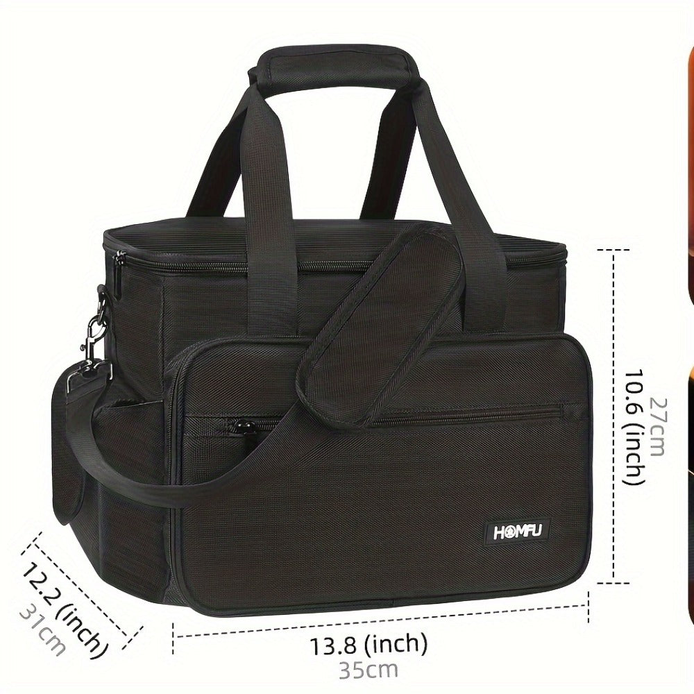 DJ Gig Bag with Removable Dividers – Padded Controller Mixer Carrying Case | Modular Interior, Touring Studio Travel Ready, Black