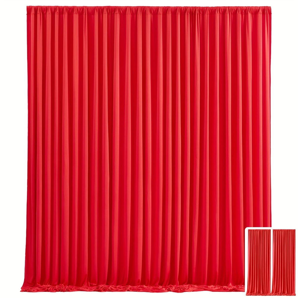 Party Backdrop Curtains 2pcs 59x118 Inch with Poles Wrinkle-Resistant Non-Transparent Fabric Background for Wedding Birthday Bridal Shower Holiday Decoration