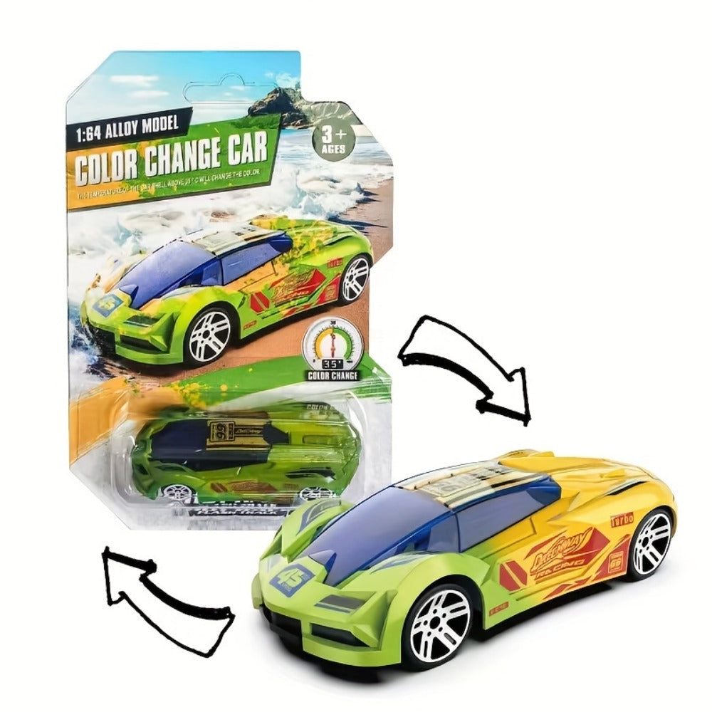Color-Changing Die-Cast Toy Cars, 6-Piece Set for Water Play