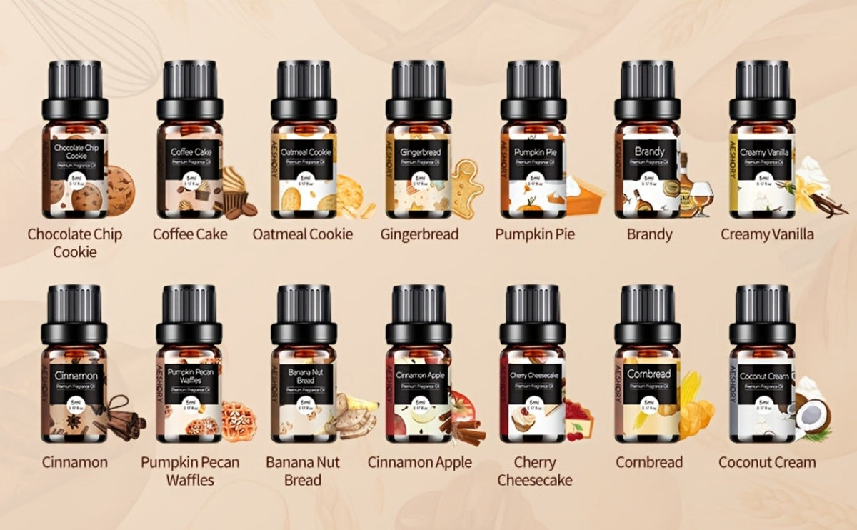 Essential Oil Gift Set 14pcs – Bakery, Fruity & Floral Fragrance Oils for Diffuser & Candle Making | Valentine's Day, Birthday & Holiday Gift