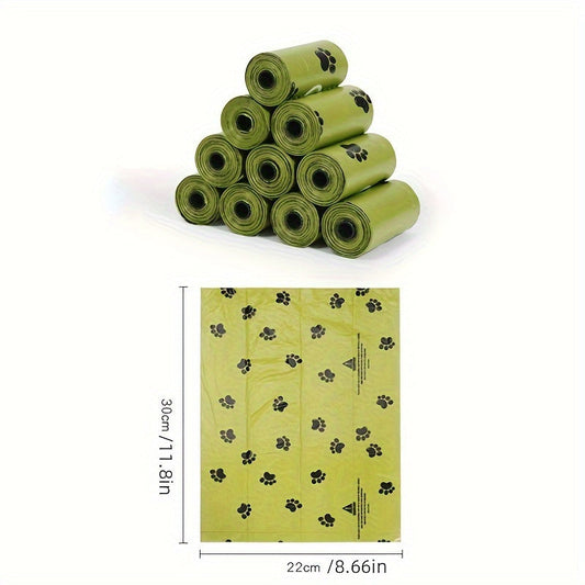 Dog Poop Bags, Scented & Leak-Proof, Green 14- or 28-Roll Packs