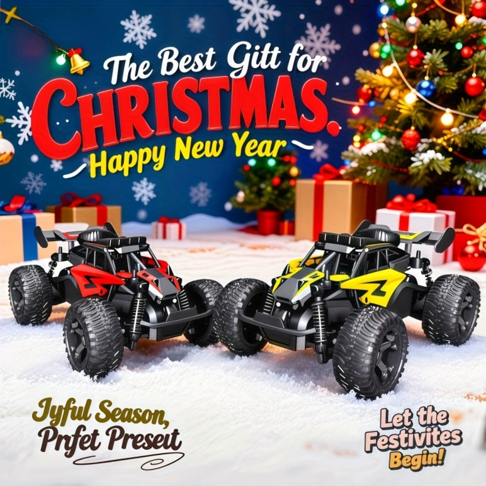 Colorful LED RC Off-Road Car with Red Buggy & Yellow Vehicle Options