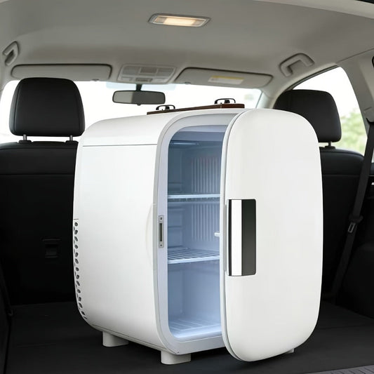 Mini Car Fridge, 4L Cooler and Warmer with 120V AC & 12V DC Power, Red or White