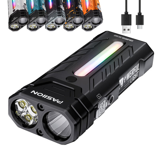 USB Rechargeable Flashlight, 5000 Lumens with Lock Function for Outdoor Use