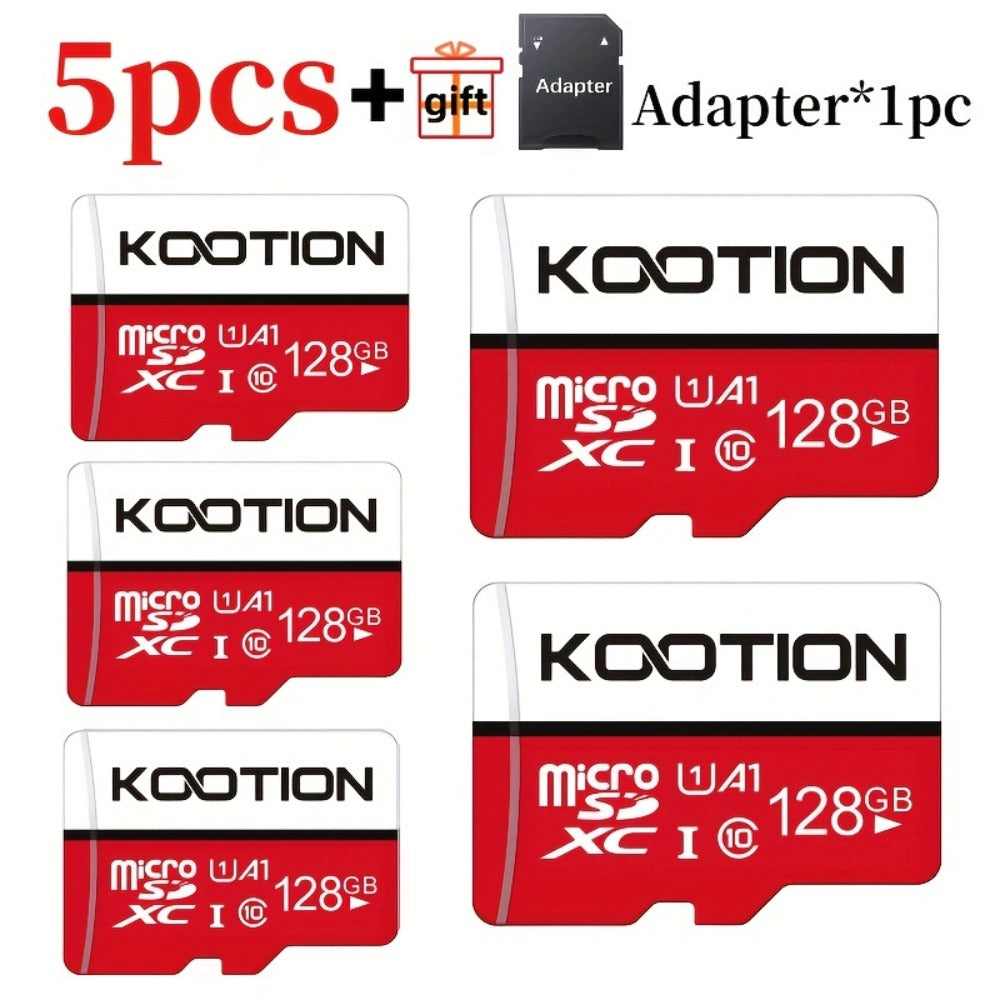 UHS-I C10 90MB/s Micro SD Card Bulk Pack with SD Adapter, TF Memory Card 5 or 10 Pack Full HD 1080P Recording for Smartphone Tablet Laptop Action Camera Dash Cam Drone Game Console – 512MB to 128GB