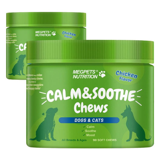 Calming Soft Chews for Dogs & Cats, Chicken Flavor, 90 Chews per Bottle