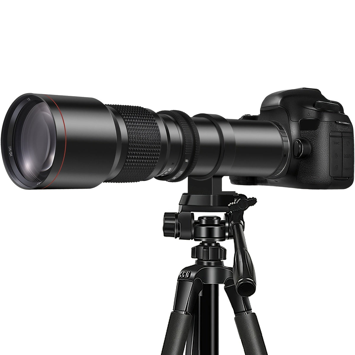 500mm F/8 Manual Focus Telephoto Lens for Canon EF & Nikon F Mount DSLR Cameras - T-Mount Zoom Lens with Adapters, Bird Wildlife Sports Photography