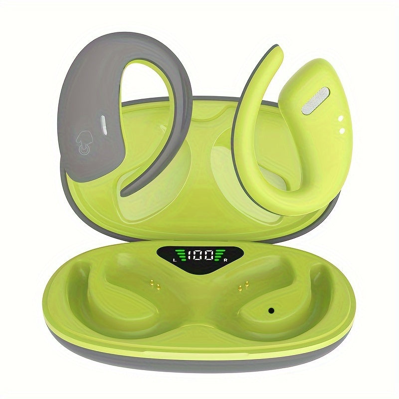 90H Wireless Earphones ENC Noise Cancellation 3D Deep Bass Secure Earhook Sport Running Earbuds Long Battery Life Bluetooth Compatible iOS Android Black White Green