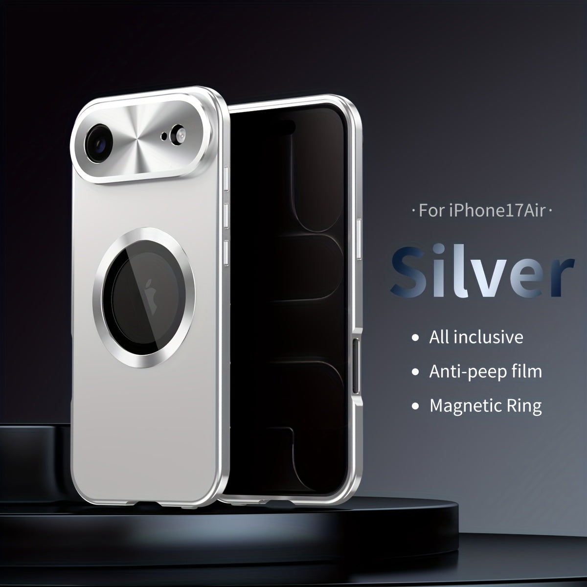 iPhone Anti-Spy Magnetic 2-in-1 Phone Case with All-Round Lens Protection – Complete Drop Protection Cover for iPhone 12 13 14 15 16 Pro Max Plus | Privacy Shield Slim Fit Design