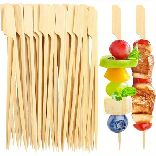 Bamboo Appetizer Skewers with Decorative Rooster Tail, 6-Inch 400-Pack