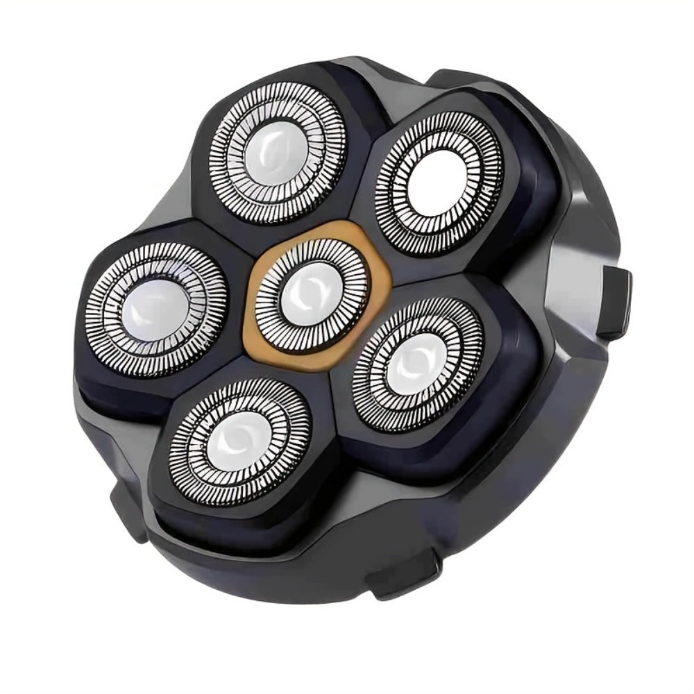 Electric Shaver for Men 6D Floating Blade IPX7 Waterproof — Dual Ring Blade Net with Nose Hair Trimmer, Type-C Fast Charging, Smart LED Display & Magnetic Replacement Blades Grooming Kit