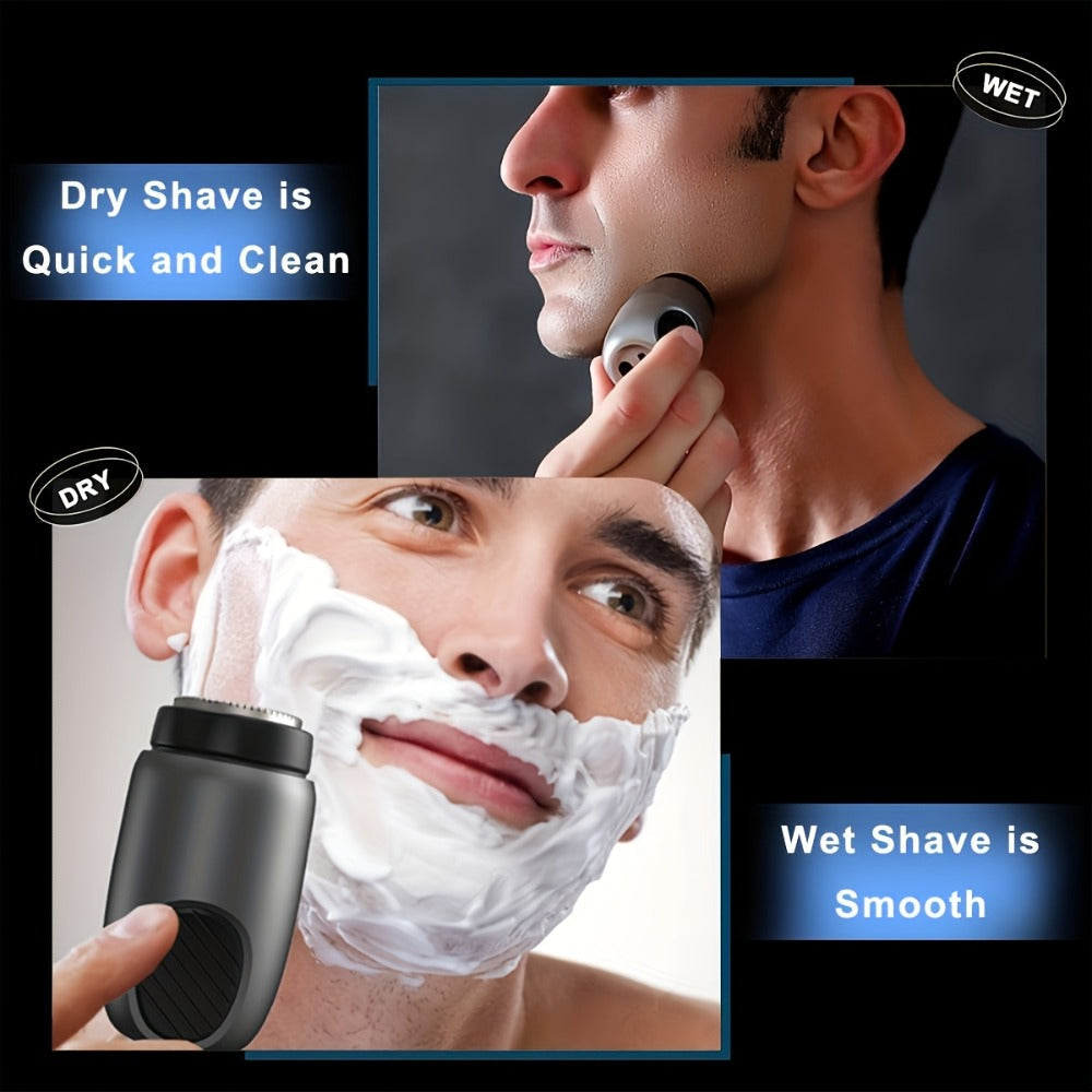 Mini Electric Shaver USB Rechargeable Portable Pocket Size Travel Razor 1200mAh Battery Cordless Face Shaver for Men & Women Gift Purple Black Gray Green