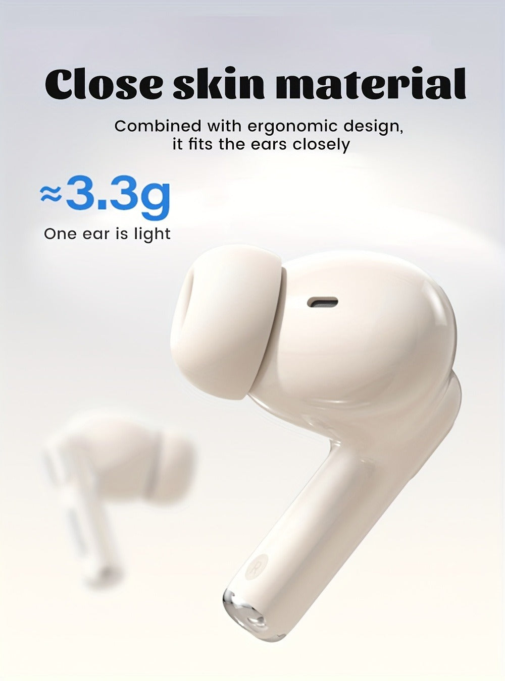 Philips Bluetooth 6.0 Semi-Open Back Wireless Earbuds, Ultra-Long Battery Life Noise Cancelling Rechargeable Lithium, Comfortable Sleek Design for Sports Gaming Universal Phone Compatible iPhone Android