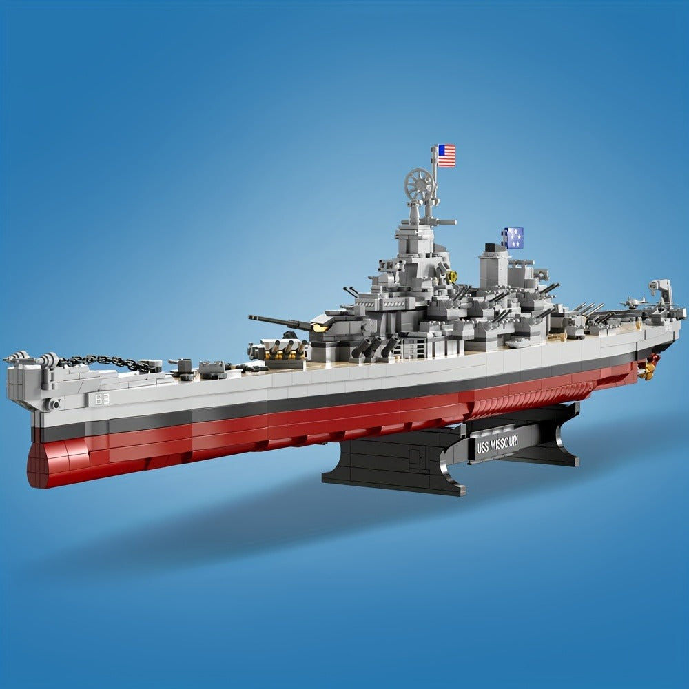 USS Missouri BB-63 Battleship Building Kit, 2,228-Piece Model FC4203