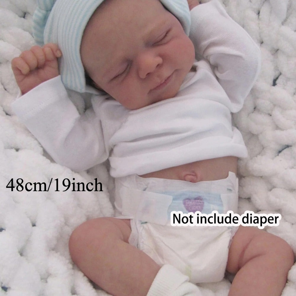 19-Inch Sleeping Reborn Baby Doll with 3D-Painted Details