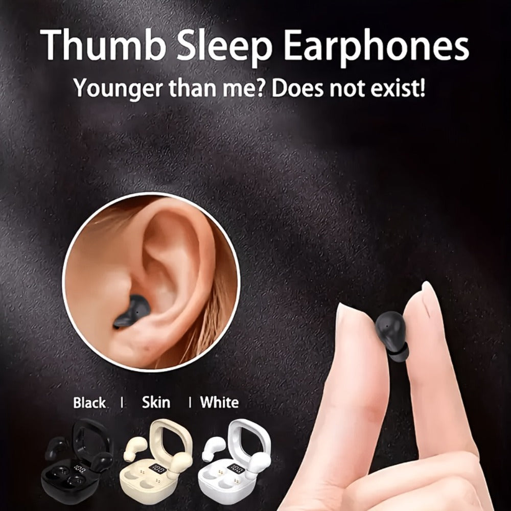 Mini Wireless Earbuds with Charging Case, Ultra-Long Battery Life, Universal Phone Control, Compact True Wireless Earphones Compatible with iOS & Android, Lightweight In-Ear Headphones for Music Calls Travel Work