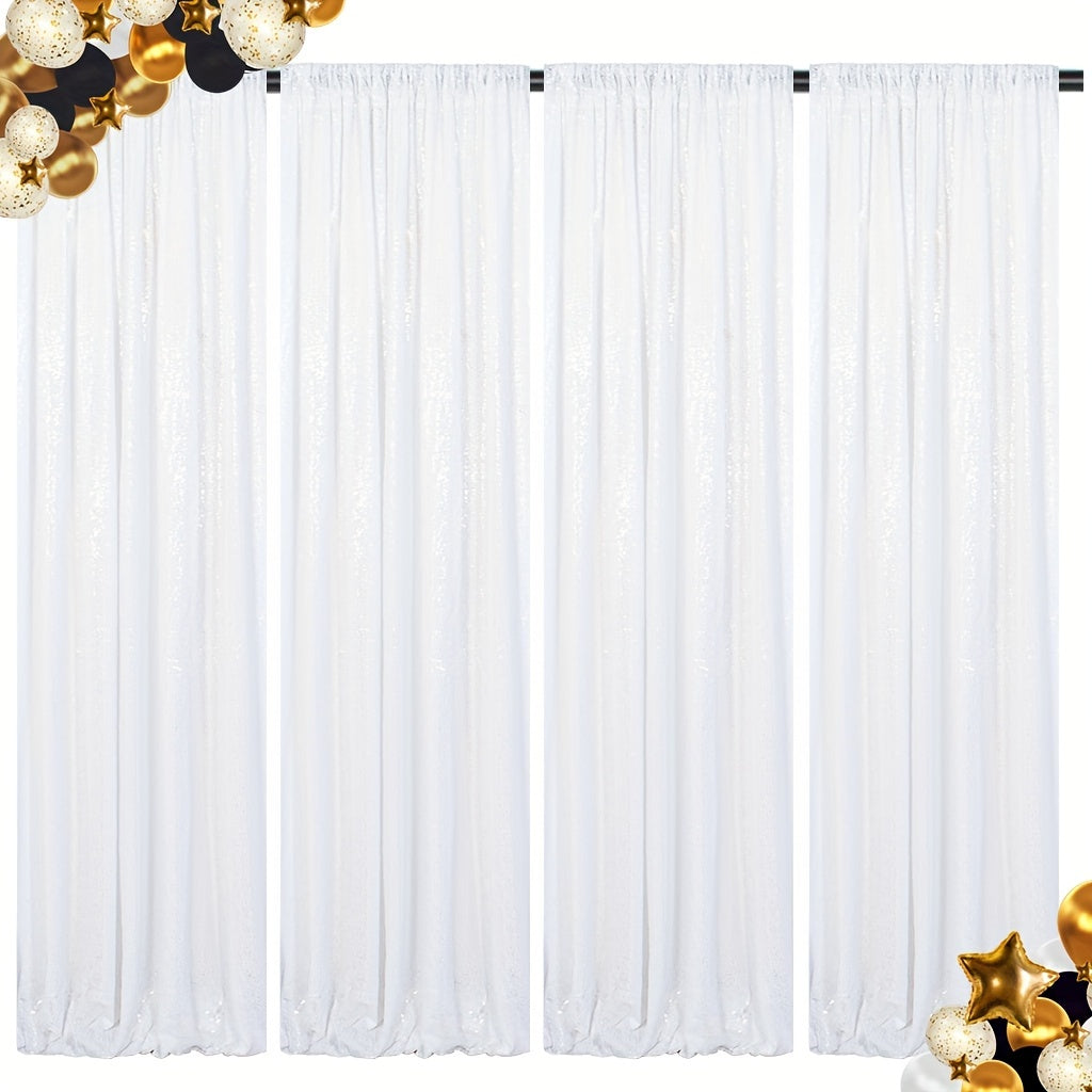 Sequin Backdrop Curtains 2FTx8FT Glitter Photography Background Panels for Party Wedding Birthday Stage Decoration Gold Yellow Shimmer Curtain Set 4 6 10 Panels Available