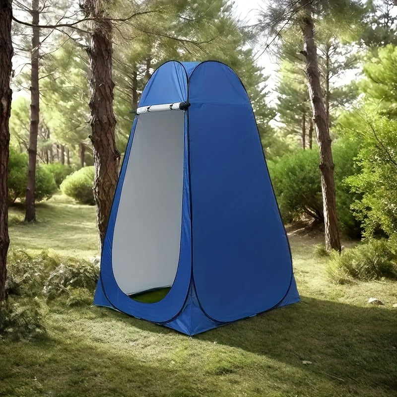 Pop-Up Privacy Shower Tent & Outdoor Changing Room – Waterproof Portable Camping Toilet Tent for Hiking Beach Fishing Backpacking, Instant Setup Dressing Room, Blue Black Regular Upgraded Styles