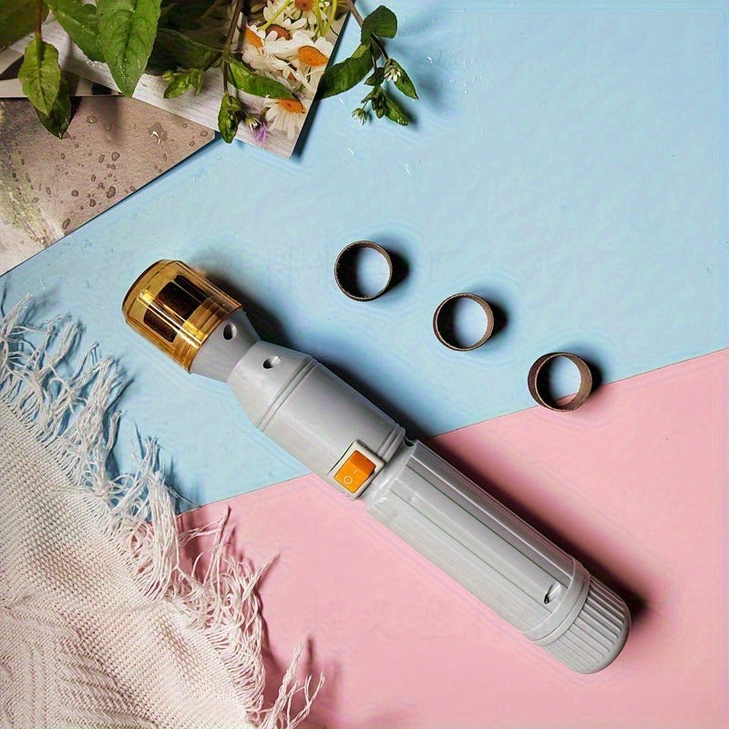 Pet Nail Grinder Electric Silent - Professional Low Noise Dog Cat Nail Trimmer with 3 Replacement Grinding Bands, Painless Paw Nail Polishing Tool for Small Medium Large Pets, White