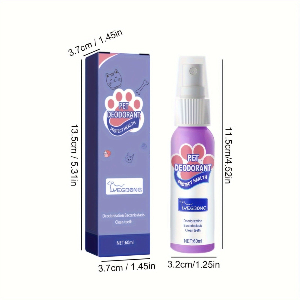 Pet Dental Spray for Dogs & Cats – Teeth Cleaning & Bad Breath Freshener, No-Brush Oral Care Spray for Plaque & Tartar Control, Safe Daily Use
