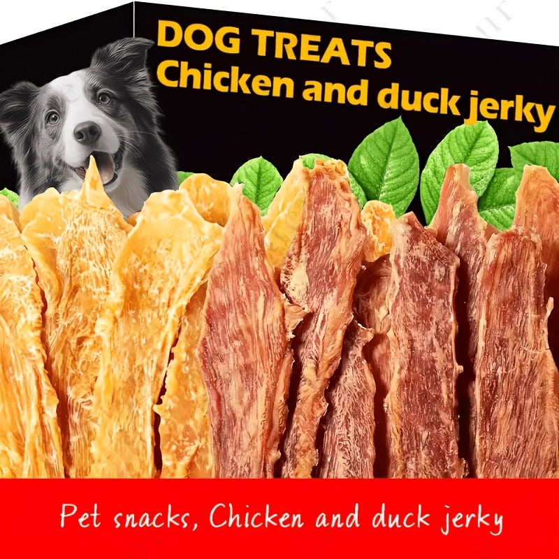 Chicken Jerky Treats for Dogs and Cats – High Protein Chicken Breast Slices, Grain-Free Dental Chews & Training Rewards for Puppies Kittens Adult Dogs Cats, Healthy Natural Pet Snacks
