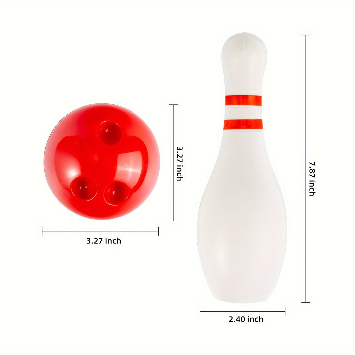 Glow in the Dark Bowling Set for Kids – 10 Pins & 2 Balls Indoor Outdoor Game Boys Girls Birthday Gift