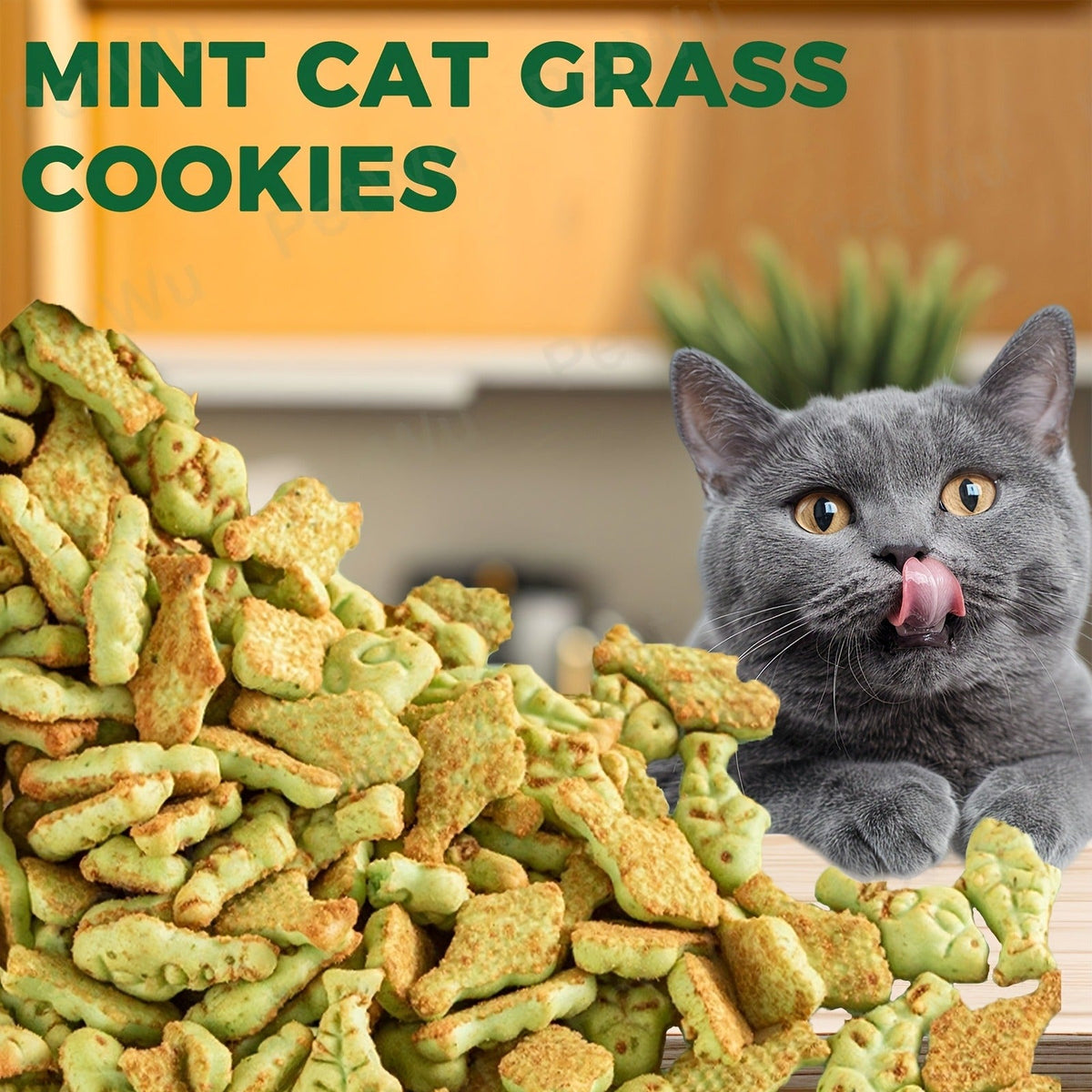 Catnip Cat Treats 150g – Catnip Cookie & Catgrass Molar Stick, Dried Fish Snack for Cats, Teeth Cleaning Dental Chew, Hairball Control Nutrition Fattening Cat Snack