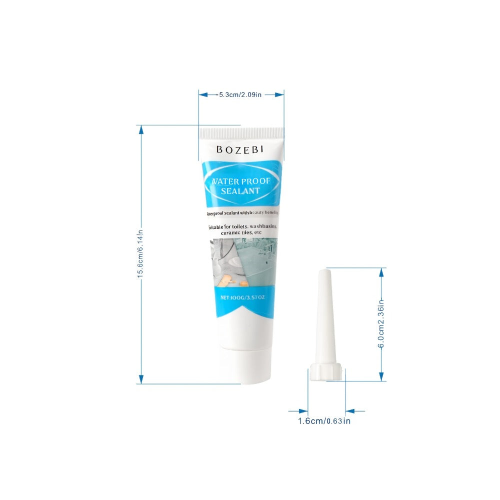 Waterproof Tile Grout Sealant Gap Filler for Kitchen & Bathroom – Odorless Strong Adhesive Tile Refill Agent for Sink Floor Wall Cracks, White 100g (3-Pack)