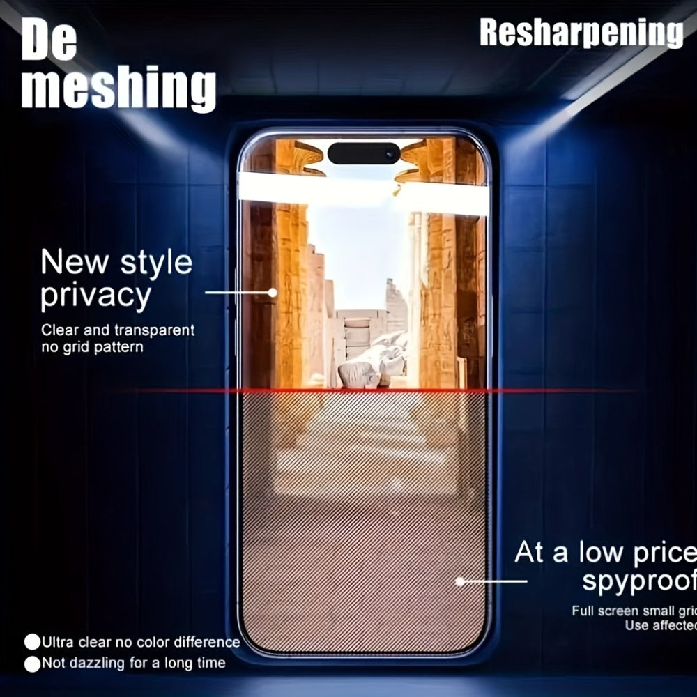 Privacy Screen Protector for iPhone 5-Pack – Dust-Free Cabin Anti-Spy Tempered Glass, Dynamic Island Compatible, Full Cover, Anti-Scratch, Anti-Fingerprint, iPhone 16 Pro Max / 16 Plus / 15 Plus / 12 Pro / XS Max