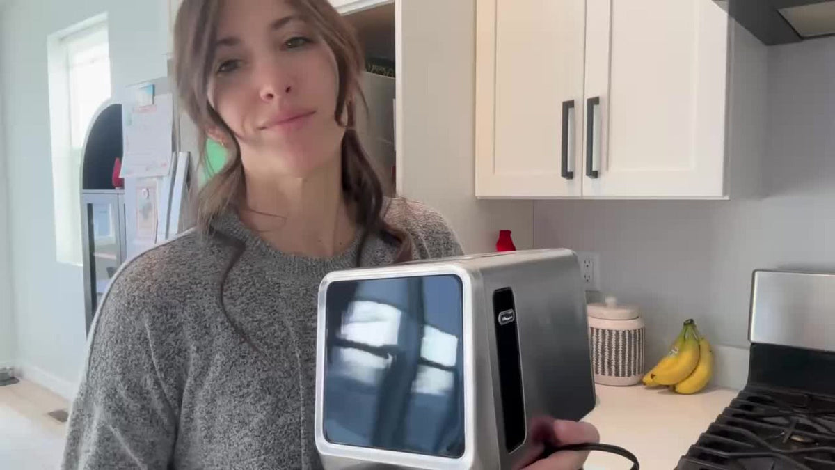 Smart Digital Toaster 2 Slice Touch Screen – Stainless Steel with Memory Function, 5 Bread Types, 6 Shade Settings, 1.5-Inch Wide Slot, 900W Fast Toasting for Home Kitchen