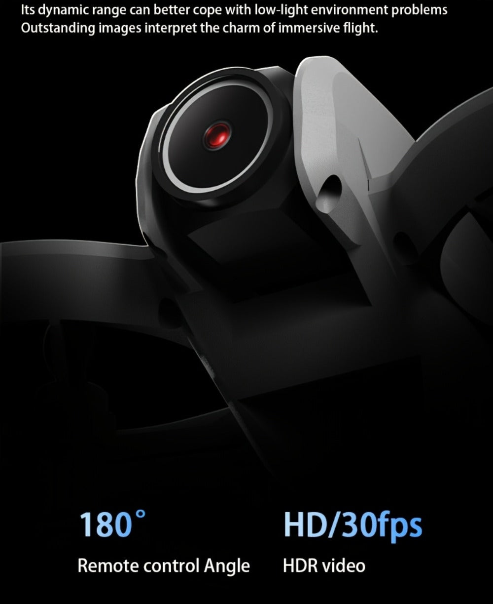 180° Rotating Dual Camera Drone Optical Flow Positioning Gyroscope Stabilization 360° Roll One-Button Takeoff Landing Calibration | Beginner Adult RC Quadcopter Gift for Kids Boys Girls