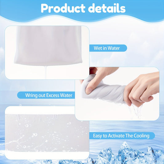 Sublimation Cooling Towels, 50-Pack Polyester Microfiber, 40 x 12 Inches