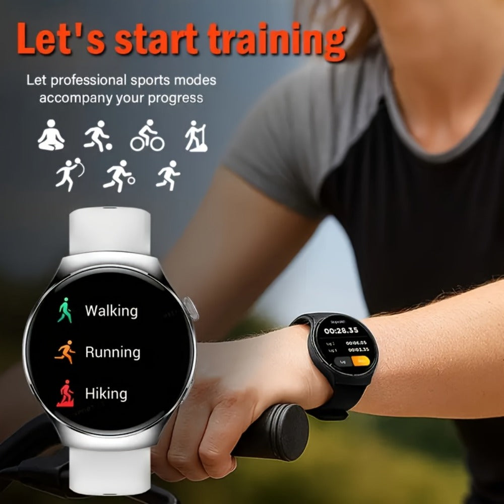 OLED Touchscreen Business Smartwatch Unisex – 2.01" Wireless Calling Message Reminders Music & Photo Control Step Calorie Tracker High Quality Smart Watch for Men Women Office Formal Casual
