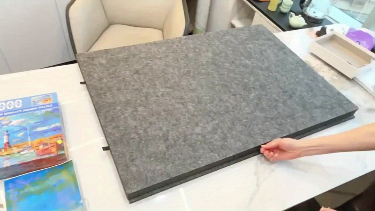 Felt Jigsaw Puzzle Board with 6 Drawers, Adjustable Tilt, Protective Cover & Carry Handle