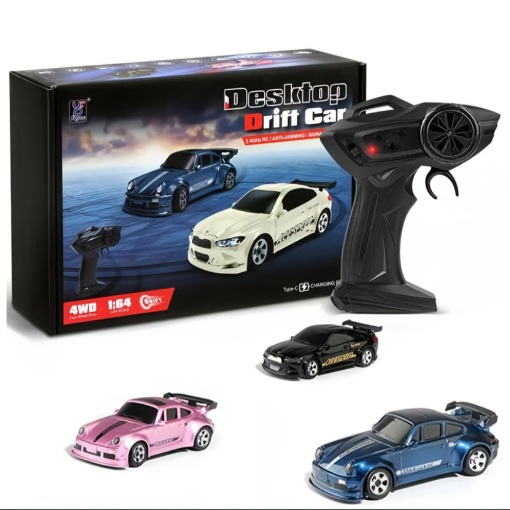 1:64 Scale 4WD Mini RC Drift Car with LED Lights