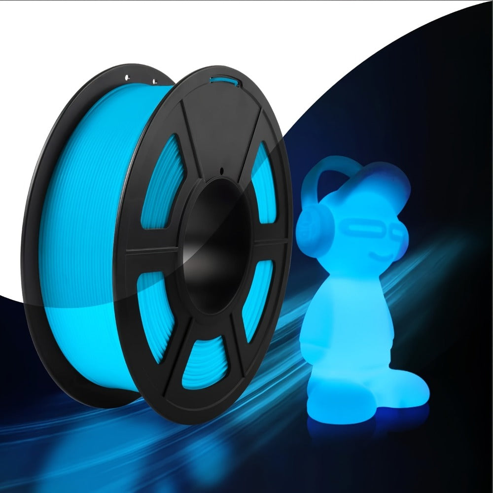 Glow in the Dark PLA Filament 1.75mm 200g – Luminous Phosphorescent 3D Printer Filament ±0.02mm Neatly Wound | Glow Blue & Glow Green PLA for FDM 3D Printers Cosplay Halloween Creative Prints
