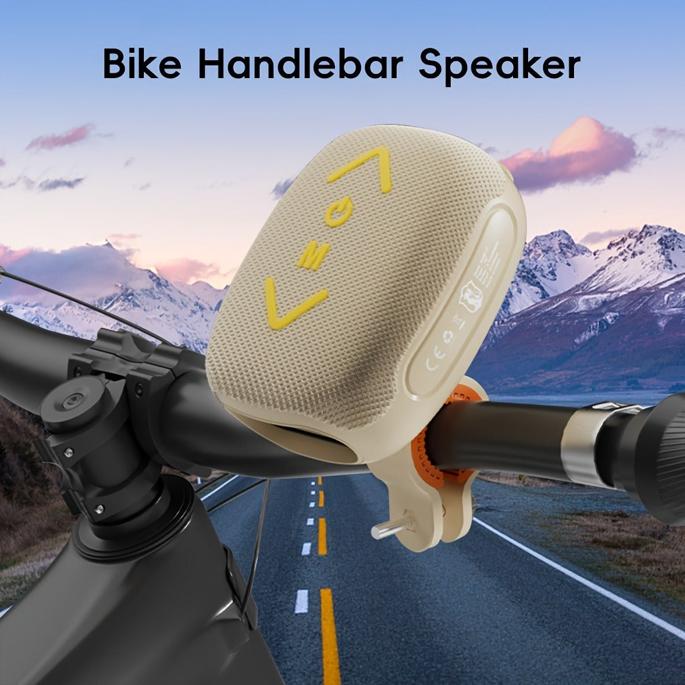 Wireless Bike Speaker IPX5 Waterproof, 7W Stereo Deep Bass Bluetooth Bicycle Speaker, 1200mAh 10-Hour Battery, Hands-Free Calls, TF/TWS Support, Secure Mount for Motorcycle Bicycle Scooter Outdoor Riding