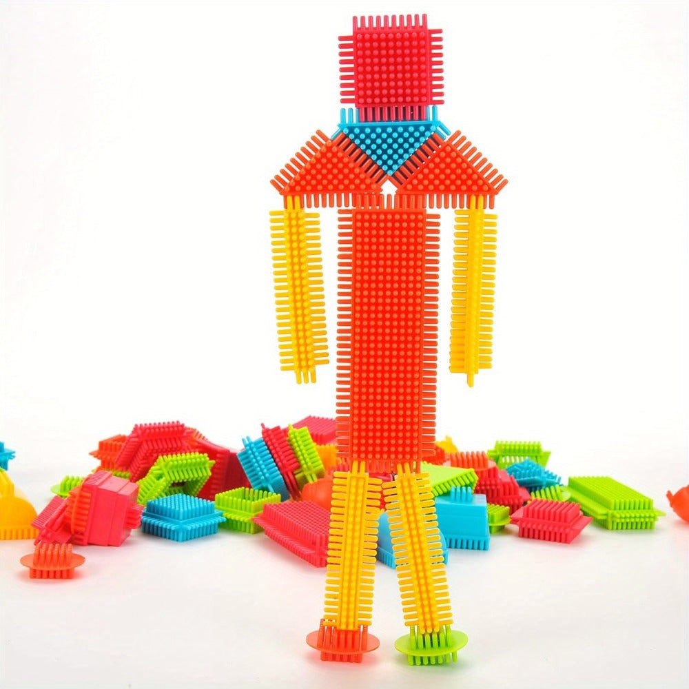 Hedgehog Bristle Blocks, 150-Piece Soft Interlocking Building Set