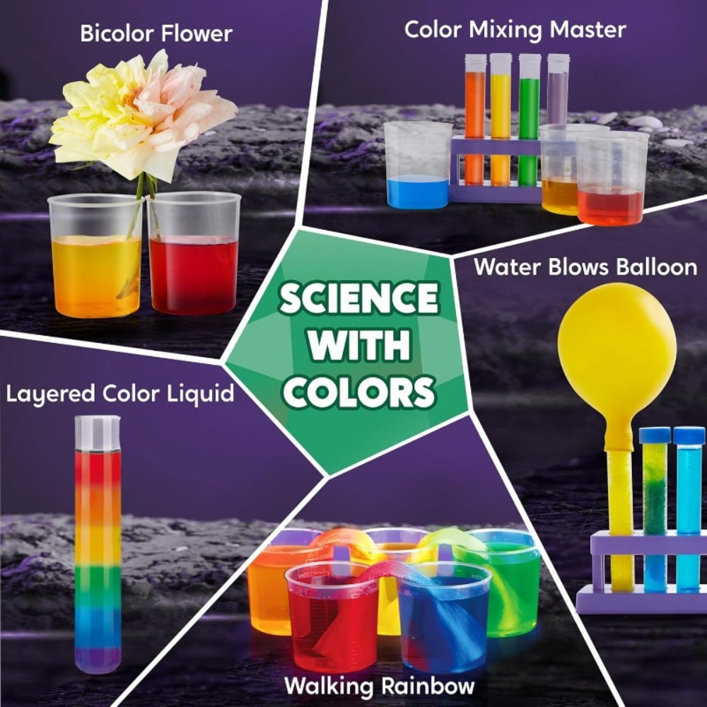 STEM Science Kit for Kids 50+ Experiments — Crystal Tree Growing Kit, Lava Lamp, Volcano Chemistry Set, Educational Science Toy Gift for Boys Girls Ages 6-12, Birthday Christmas Homeschool