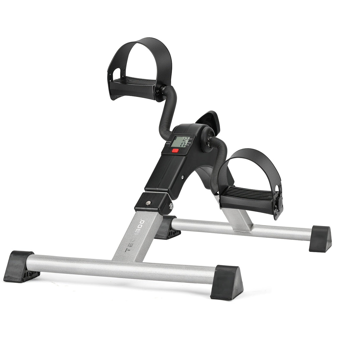 Portable Elliptical Trainer Mini Exercise Bike Under Desk Pedal Exerciser LCD Display 8 Resistance Levels Silent 350lb Capacity Arm Leg Training for Home Office Seniors