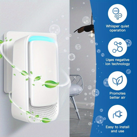 Plug-In Ionic Air Purifier, Compact Filterless Design in 2- or 6-Pack Options