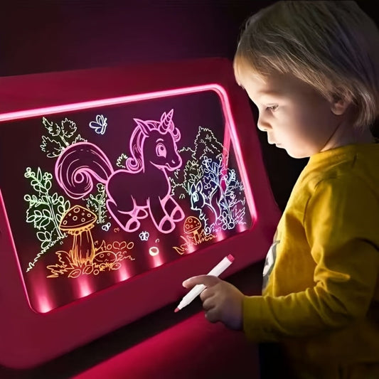LED Drawing Board with Tracing Cards and Blue or Red Options