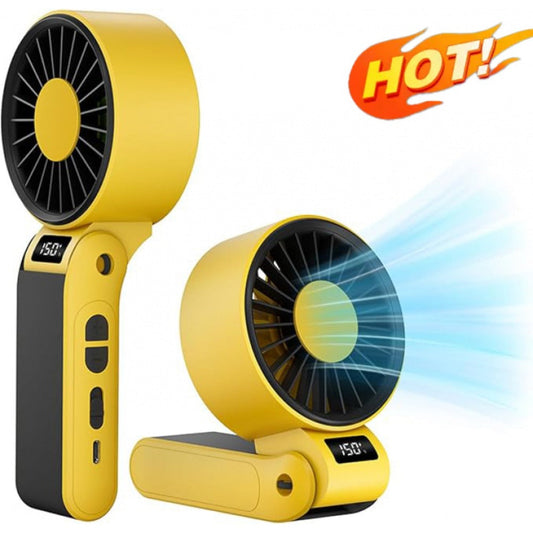 Handheld Fan with 150-Speed Control, USB-C Charging, LED Display and Foldable Design