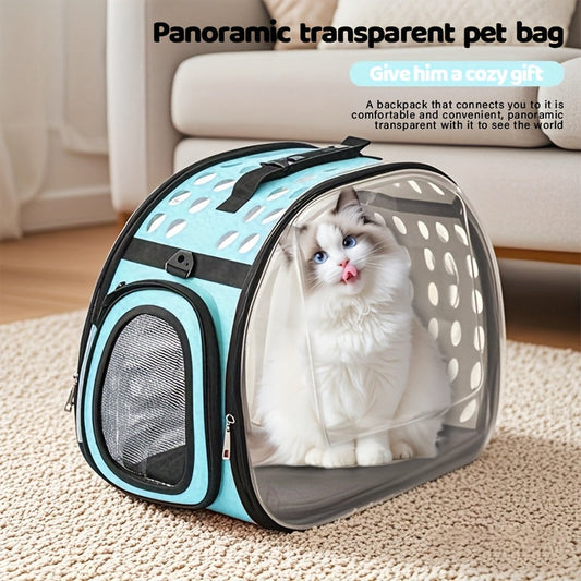 Clear PVC Bubble Cat Backpack Carrier, 4 Colors, 2 Sizes