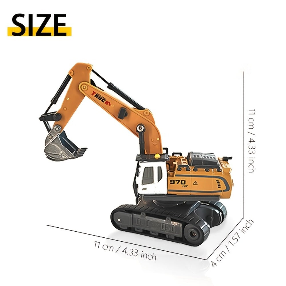 RC Excavator with Metal Shovel, LED Lights, 13CH or 17CH