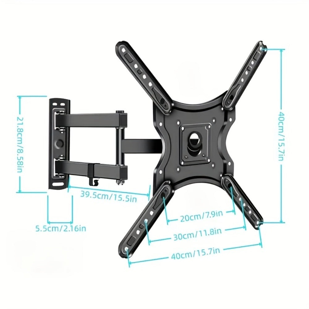 Tilt Swivel TV Wall Mount 22-60 Inch – Iron Construction, Multi-Angle Adjustment, Universal Fit for Samsung LG Sony TCL Vizio LED LCD Flat Screen TVs, Easy Installation