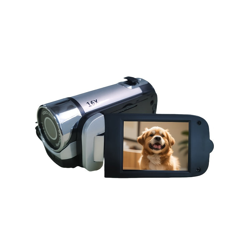 Portable 1080P Digital Camcorder with Rotating Screen & 32G Memory Card | Rechargeable Battery, Selfie Support, Compact Travel Video Camera for Vlogging, Family Gatherings & Everyday Recording