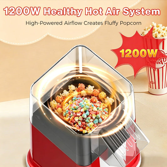 Hot Air Popcorn Popper, 16-Cup Capacity with Measuring and Butter-Melting Cup